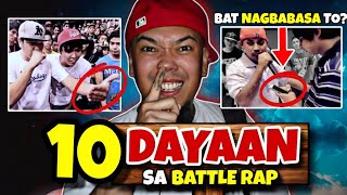 10 DAYAAN  Na HINDI HALATA Sa RAP BATTLE [upl. by Helsie]