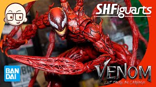 REVIEW  CARNAGE  VENOM LET THERE BE CARNAGE  SH Figuarts Bandai  Ficou grande mesmo [upl. by Aleuname732]