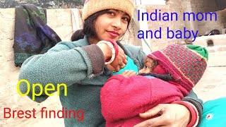 Feeding breast milk to baby Indian [upl. by Audras]