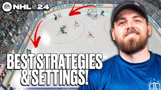 BEST NHL 24 SETTINGS AND STRATEGIES [upl. by Aicnom]