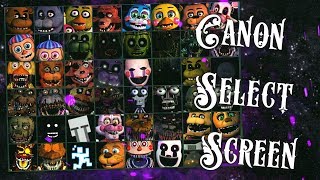 FNAF  Speed Edit Making Canon Select Screen FNAF World [upl. by Wakeen]