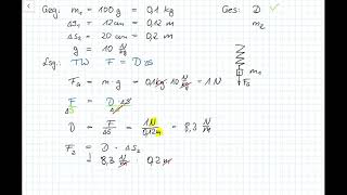 Übung Berechnung Hookesches Gesetz [upl. by Rhoda]