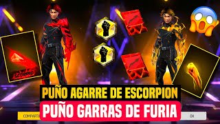 Como Sacar Los Puños AGARRE DE ESCORPION y los Puños GARRAS DE FURIA RULETA DE TOKENS FREE FIRE Puño [upl. by Aillemac]