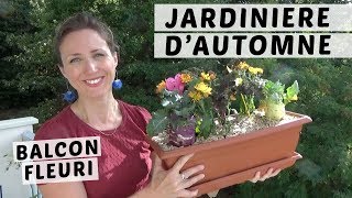 🍂 JARDINIÈRE DAUTOMNE 8  DES FLEURS ET UNE TOUCHE DORIGINALITÉ SUR LE BALCON [upl. by Hgielsel]