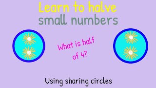 Halving Small Numbers  Halving Numbers  Find Half of a Number [upl. by Einot]