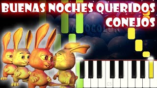 Buenas Noches Queridos Conejos  Piano Cover  Tutorial  Karaoke [upl. by Suruat966]