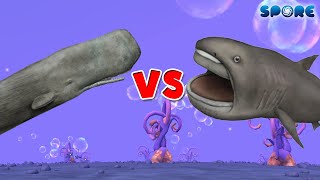 Sperm Whale vs Megamouth Shark  Beast Deathmatch S1E4  SPORE [upl. by Doti]