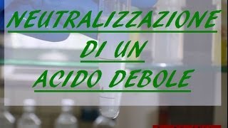 Neutralizzazione di un acido debole con una base forte [upl. by Lindsey]