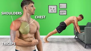 Calisthenics HOME Push Workout  Chest Shoulders amp Triceps [upl. by Eatnom111]