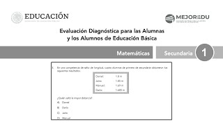 Examen diagnóstico primero secundaria En una competencia de salto de longitud cuatro alumnos de [upl. by Hillary]