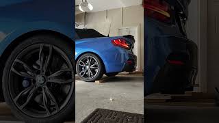 BMW M235i F23 VRSF AEM Downpipe chargepipe CAI and MHD cold start [upl. by Mays]