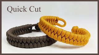 1 Strand Loop And Knot Rastaclat Style Fishtail Paracord Bracelet Quick Cut [upl. by Lielos]