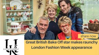 Great British Bake Off star makes raunchy London Fashion Week appearance [upl. by Razec]