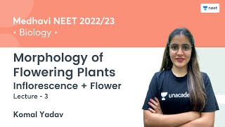 Morphology of Flowering Plants  Inflorescence  Flower  L3  Medhavi NEET 202223  Komal Yadav [upl. by Boyse287]