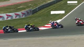 2024 Bennetts British Superbike Championship RD1 Circuito de Navarra Race 1 highlights [upl. by Ynnav]