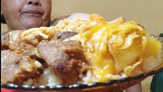 comendo ensopado purê de abóbora 🎃 macarrão arroz batatinha repolho farinha e pimenta [upl. by Ecnerolf]