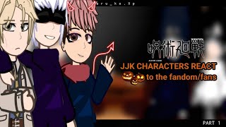 JJK characters react to the JJK fandomsfans  reaction video  halloween edition 🎃👻  gc [upl. by Flanders210]