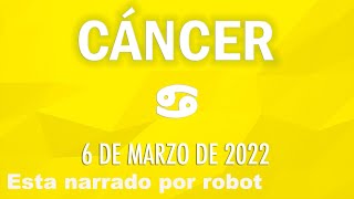 ALGO SUCEDE HOY 😱😨😰 Horóscopo de hoy ♋ CÁNCER 6 DE MARZO DE 2022 ❤️ horóscopo diario 💜 Tarot [upl. by Wieche501]