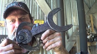 Blacksmithing  Scrap Yard Wrench Boot Jack [upl. by Ahsikit]