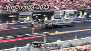 NitrOlympX 2023  Top Fuel Qualifying  11000hp Nitro Power [upl. by Phemia47]