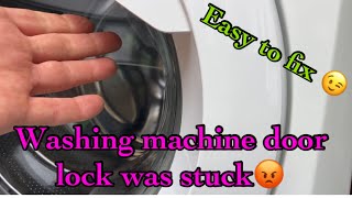 ZANUSSI LINDO 300 Washing machine door lock doesn’t open how can be fixed easily was stuck 🤨❔❓❔ [upl. by Aurilia786]