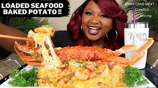 GIANT LOADED SEAFOOD BAKED POTATO  SEAFOOD MUKBANG [upl. by Nagel]