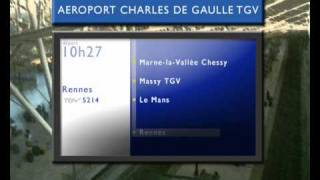 Annonces SNCF en gare de lAéroport Charles de Gaulle TGV [upl. by Omura492]