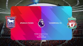 🔴 Ipswich Town vs Liverpool FC Premier League 2024 Pes Prediction [upl. by Eseerehc]