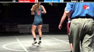 Fargo 2012 132 5th Place Match Tatum Sparks Washington vs Shannon Oryniak New Jersey [upl. by Arammat]