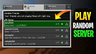 HOW TO JOIN RANDOM SERVER IN MINECRAFT  JOIN ANY SERVER [upl. by Atsyrc]