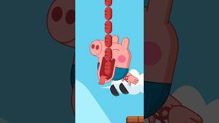 George Ate The Longest Sausage funnycartoon memeanimation georgepig funny [upl. by Rafiq]