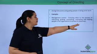 Class 12th – Directing  Business Studies  Tutorials Point [upl. by Isiahi733]