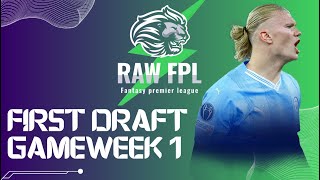 FPL  FANTASY FOOTBALL  GW1 FIRST DRAFT 2425 SEASON HAALAND OR NO HAALAND [upl. by Esten]