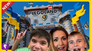 LEGOLAND CASTLE HOTEL VIP TOUR and Roller Coaster Rides on CALIFORNIA Vacation by HobbyKidsTV [upl. by Saint]