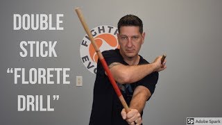 Double Stick Florete Drill Solo Training [upl. by Haneeja290]