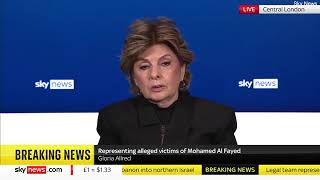 US attorney Gloria Allred stands by Al Fayeds alleged victims [upl. by Erminna]