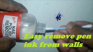 Easy Remove pen Ink from walls [upl. by Fanny11]