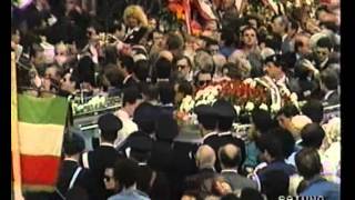 DIRETTA TELEVISIVA FUNERALI GIORGIO ALMIRANTE E PINO ROMUALDI  SERVIZI TG SERALI [upl. by Gilson629]