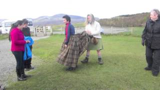 Scotland  How to make a kilt [upl. by Ceevah]