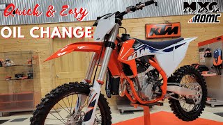 The best 20162022 KTM 450 SXF Oil Change Video on YOUTUBE [upl. by Burnard191]