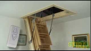 Stiramatic electric attic stairs loft ladder from Stira [upl. by Jahdol]