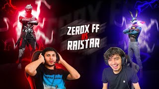 Zerox FF🥷🏻 Vs New Raistar🐰 1v1 Fight on Live🔥 [upl. by Resa601]