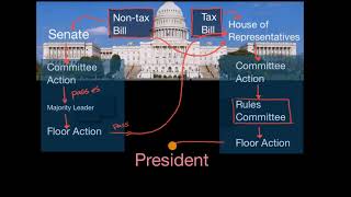 Diagramming how a bill becomes a law in the US [upl. by Rizan309]