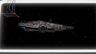 Millennium Falcon escapes from Death Star Blender Animation [upl. by Lyndsie]