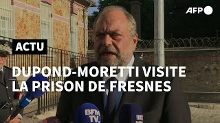 Visite de la prison de Fresnes DupondMoretti se dit quotpréoccupé par la libertéquot  AFP Extrait [upl. by Absa]