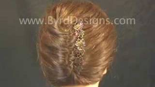 French twist tips and techniques using a French Hair comb by Byrd Designs [upl. by Guillema488]