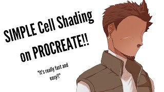 SIMPLE and EASY Cell Shading tutorial PROCREATE [upl. by Ayikat143]