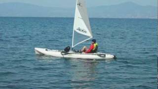 Hobie mirage Oasis solo sailing [upl. by Erdman]