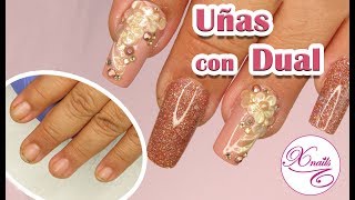 Uñas paso a paso con MOLDES DUAL 😍 desde cero en Clienta  Xnails [upl. by Enimasaj974]