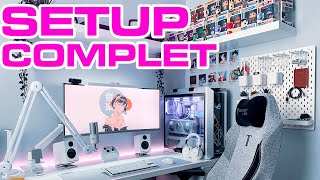 SETUP GAMING BLANC COMPLET PAS CHER  PC GAMER  PC amp PS5 [upl. by Isaac743]